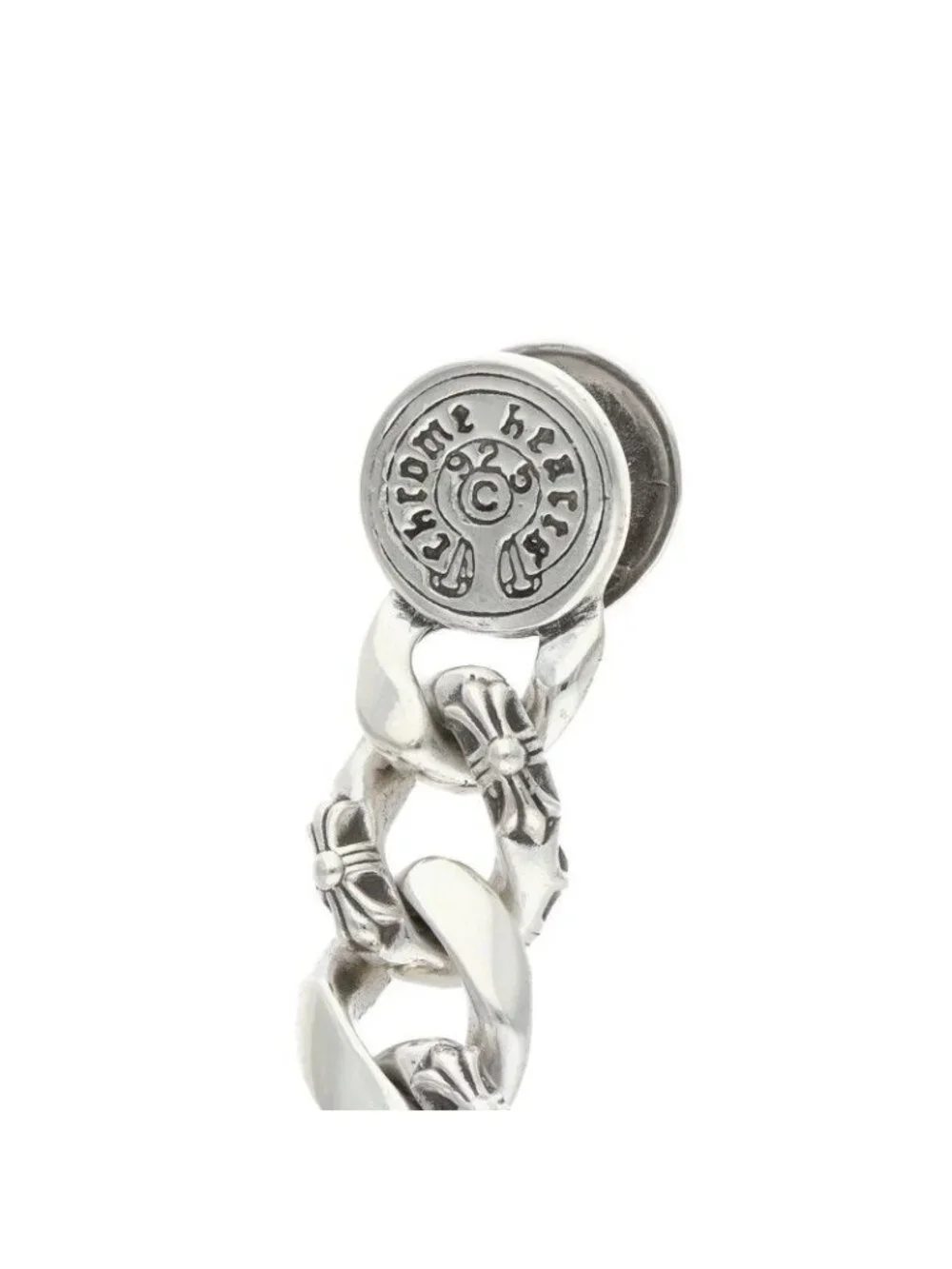 Chrome Hearts Fncy Chn Lnk Fancy Link Clip Silver Bracelet